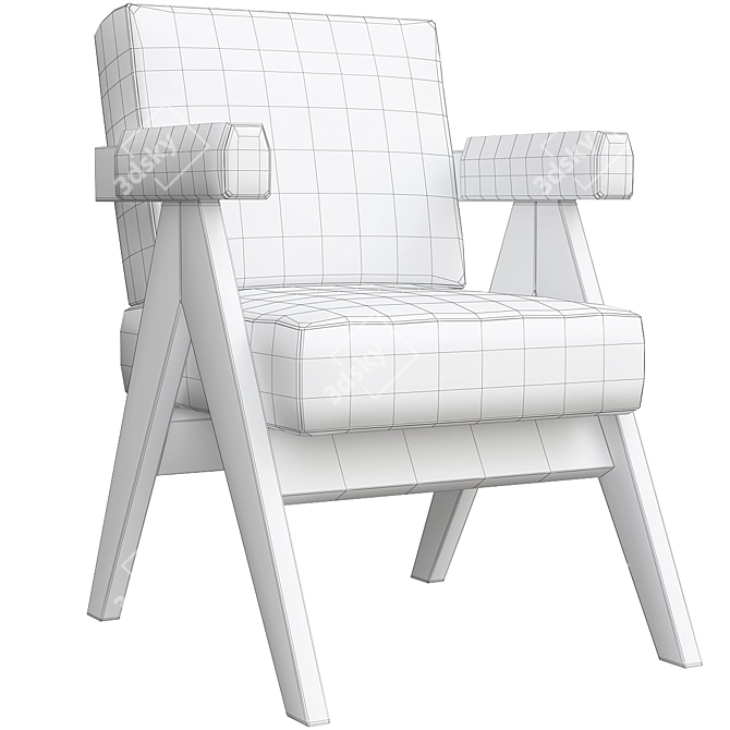 Sleek Matteus Dining Chair 3D model image 5