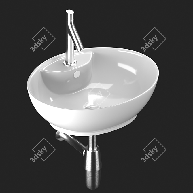 Modern Washbasin Set 19: Gid, CeramaLux, Mira 3D model image 5