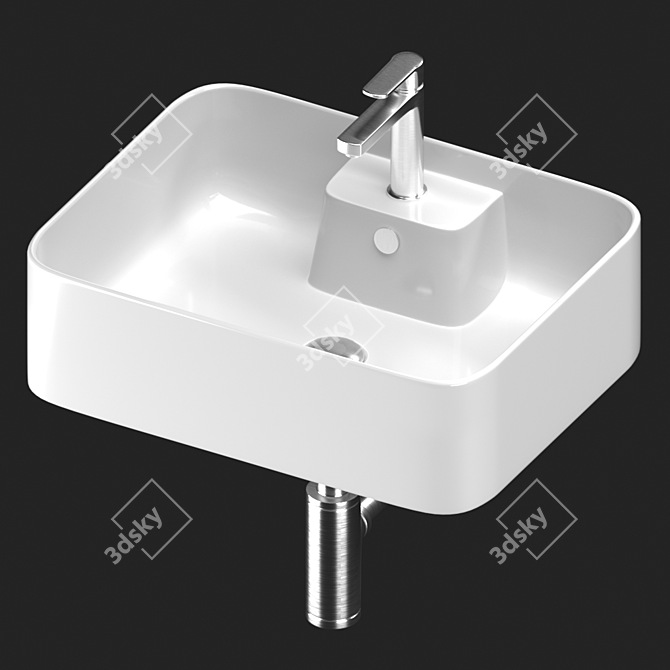 Modern Washbasin Set 19: Gid, CeramaLux, Mira 3D model image 7