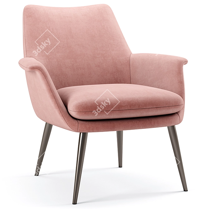 Modern Elegance: Finley Lounge Chair 3D model image 1