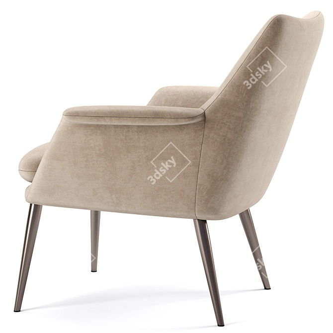 Modern Elegance: Finley Lounge Chair 3D model image 2