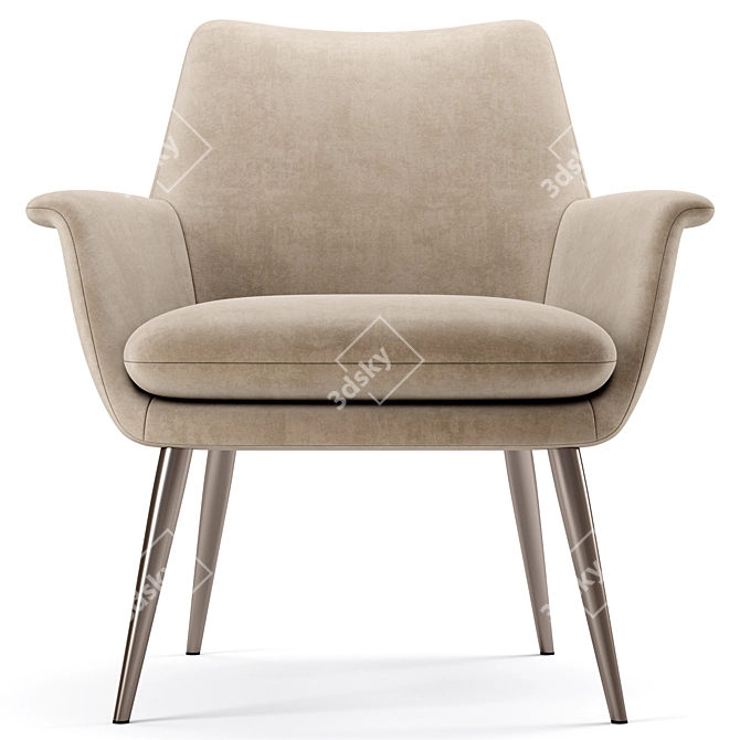 Modern Elegance: Finley Lounge Chair 3D model image 5