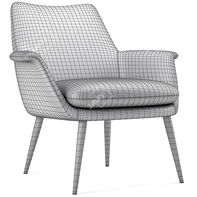 Modern Elegance: Finley Lounge Chair 3D model image 7