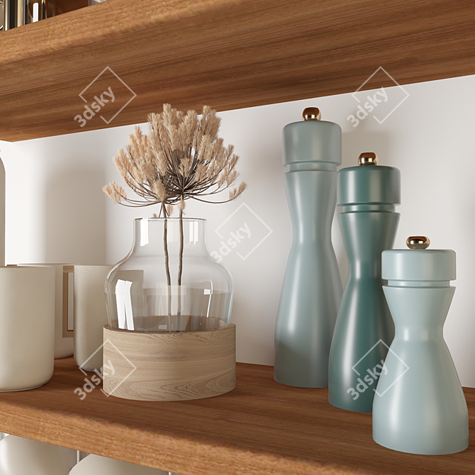 Stylish Kitchen Essentials Set 3D model image 4