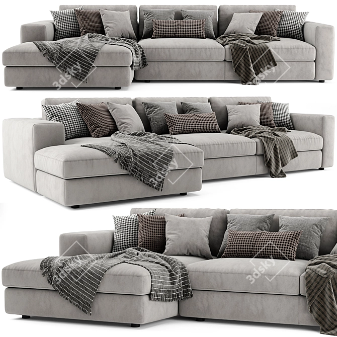 Ditre Urban Chaise: Modern Stylish Sofa 3D model image 1