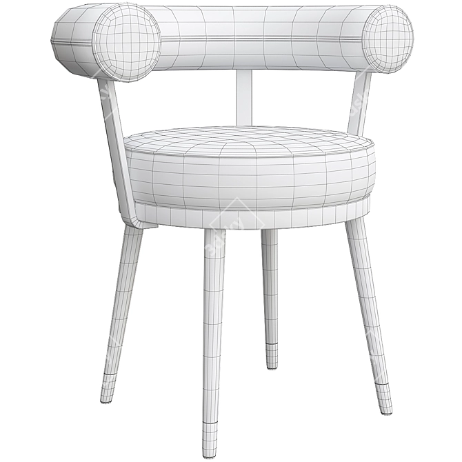 Elegant Vico Dining Chairs 3D model image 7