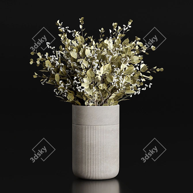 Green Bliss Plants Bouquet 3D model image 2