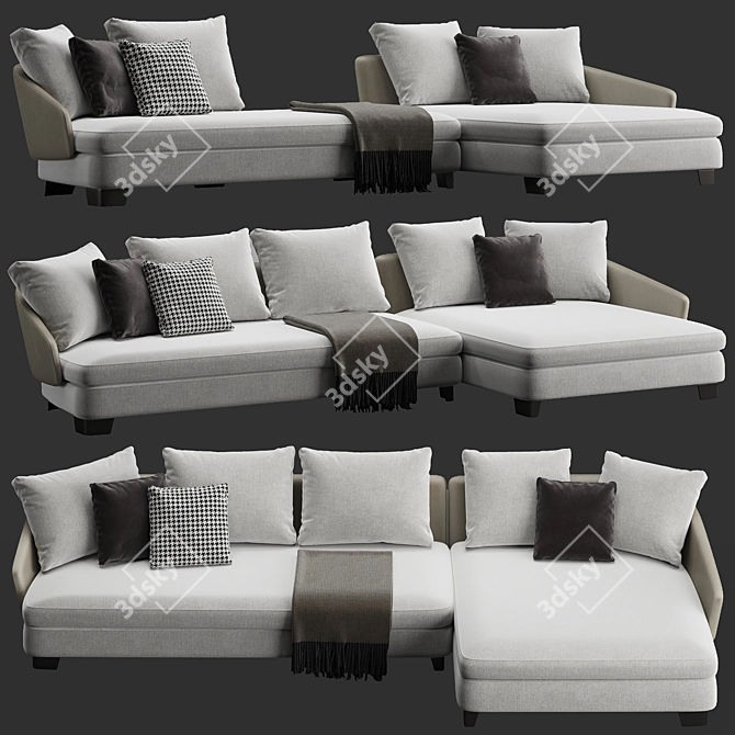 Modern Minotti Lawson Corner Sofa 3D model image 1