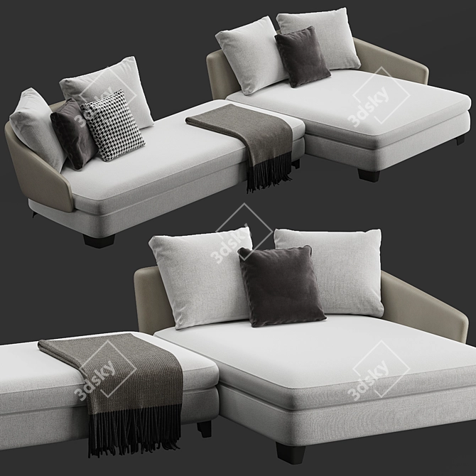 Modern Minotti Lawson Corner Sofa 3D model image 2
