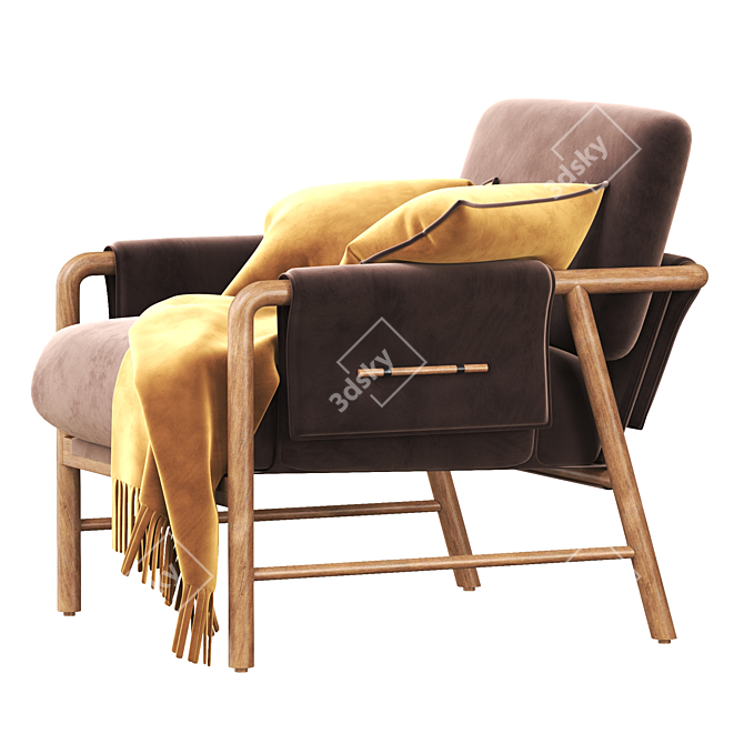 Modern Demarco Lounge Chair 3D model image 3