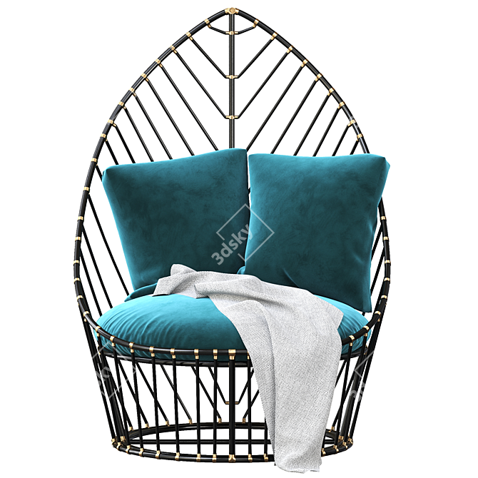 Palm Bliss Lounge Chair 3D model image 2