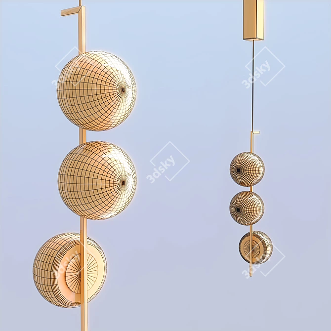 Suspended LED Lamps with Matte Plafonds 3D model image 3