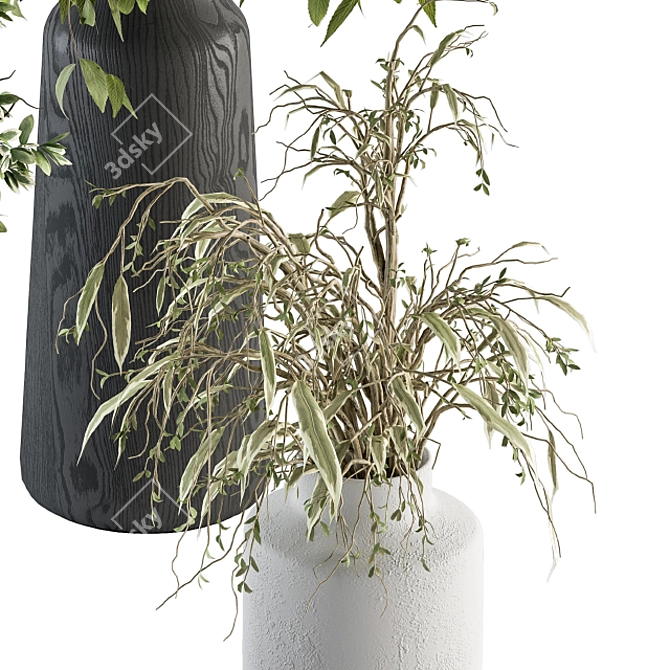 Enchanting Greenery Bouquet - Vase Included 3D model image 3