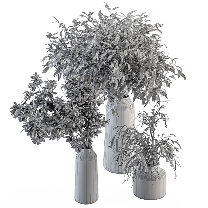 Enchanting Greenery Bouquet - Vase Included 3D model image 6