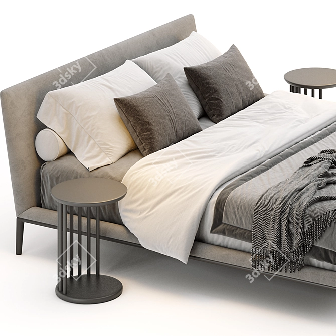 Italian Elegance: B&B Italia Atoll Bed 3D model image 4