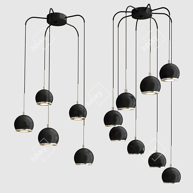 Modern Gerd Pendant Light 3D model image 2