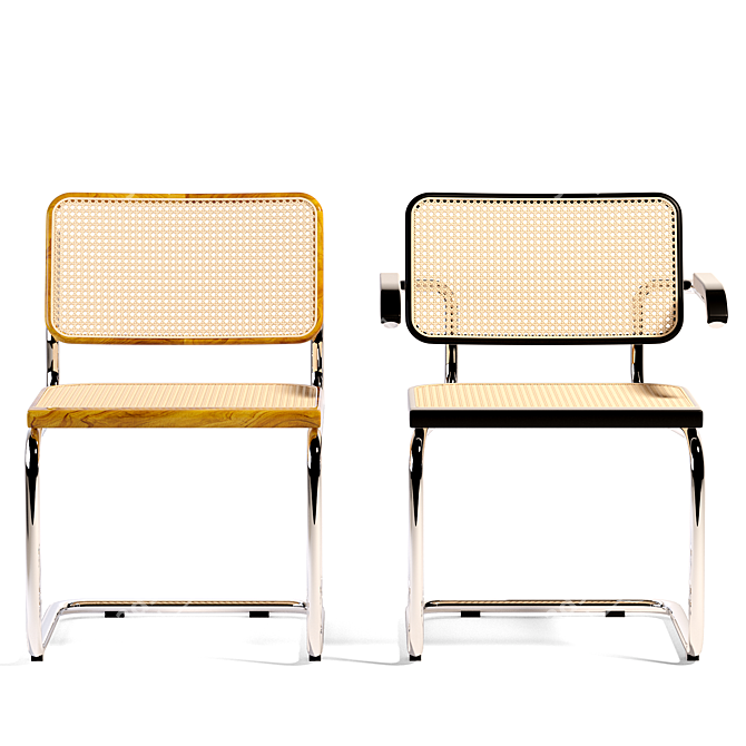 Modern Marcel Breuer Cesca Armchair 3D model image 2