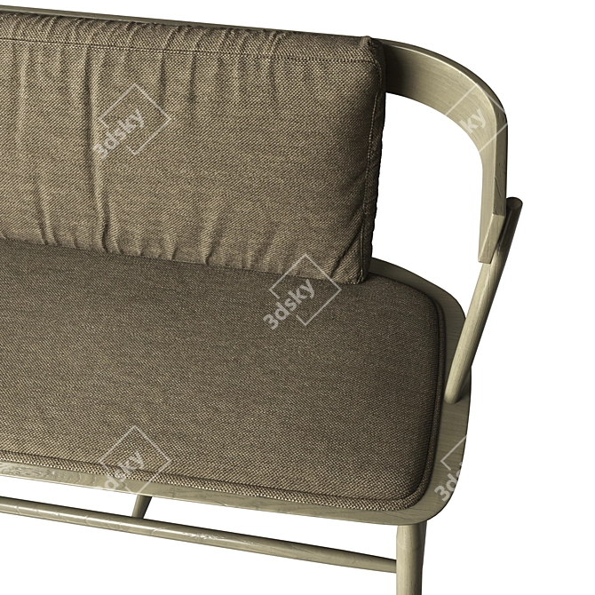 Oiseau Bench: Delicate Elegance in Seating 3D model image 2