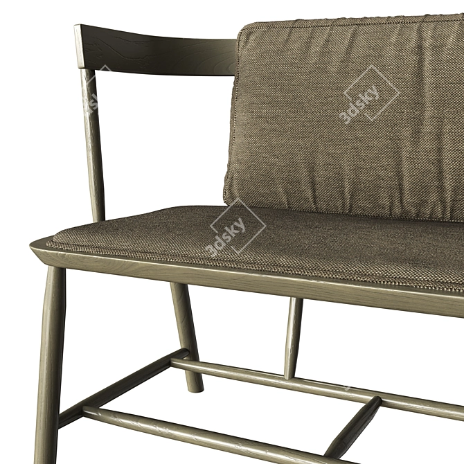 Oiseau Bench: Delicate Elegance in Seating 3D model image 6