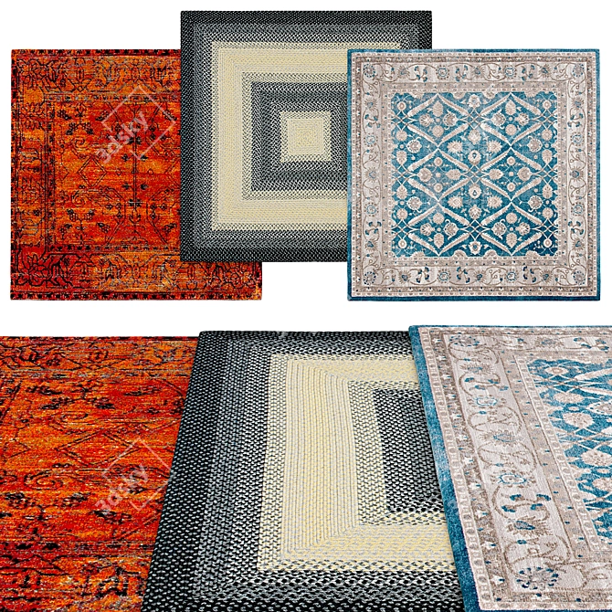 Square Rugs | Various Sizes 3D model image 1