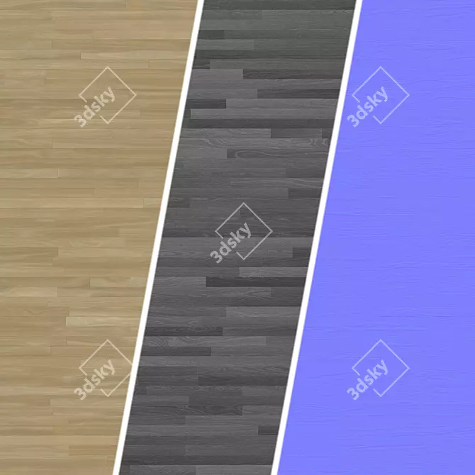 PBR Oak Parquet | 9x200 cm | 8K 3D model image 3