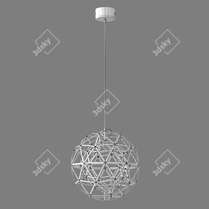 Industrial LED Pendant Light Bogate's Plesso 3D model image 2