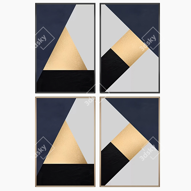 Elegant Wall Art Set 3624 3D model image 2