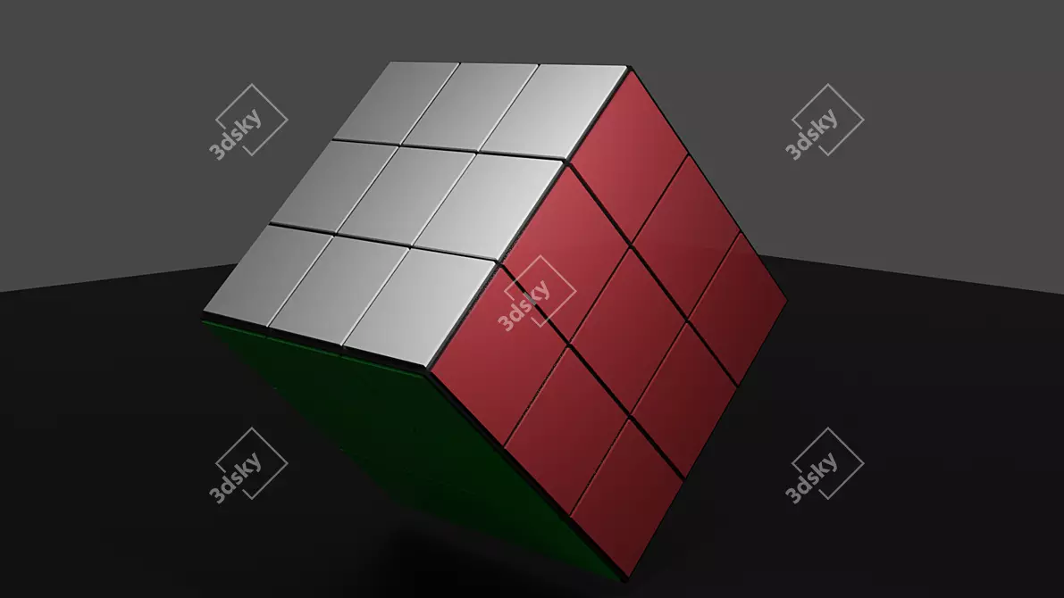 3D Cube Puzzle OBJ Format 3D model image 2