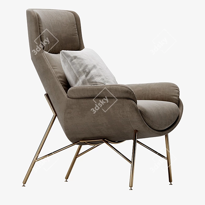 Luxurious Ditre Italia Beetle Armchair 3D model image 2