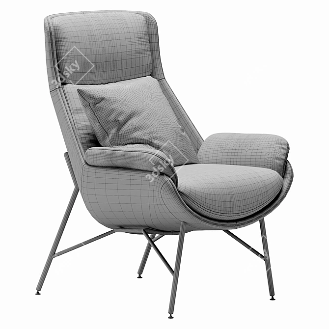 Luxurious Ditre Italia Beetle Armchair 3D model image 10