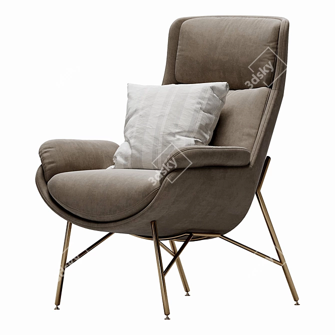 Luxurious Ditre Italia Beetle Armchair 3D model image 12