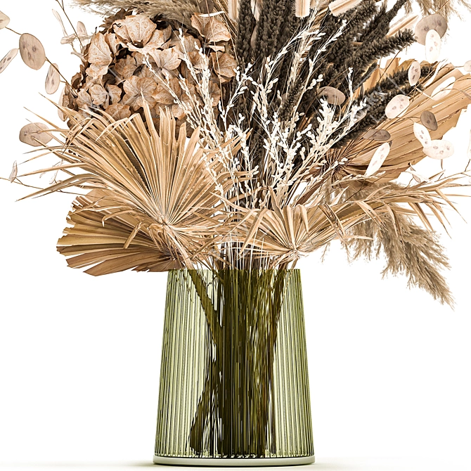 Botanical Beauty: Dried Flower Bouquet 3D model image 3