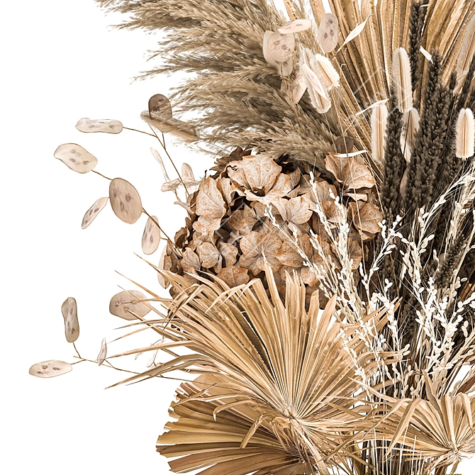 Botanical Beauty: Dried Flower Bouquet 3D model image 4