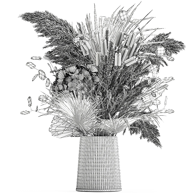Botanical Beauty: Dried Flower Bouquet 3D model image 7