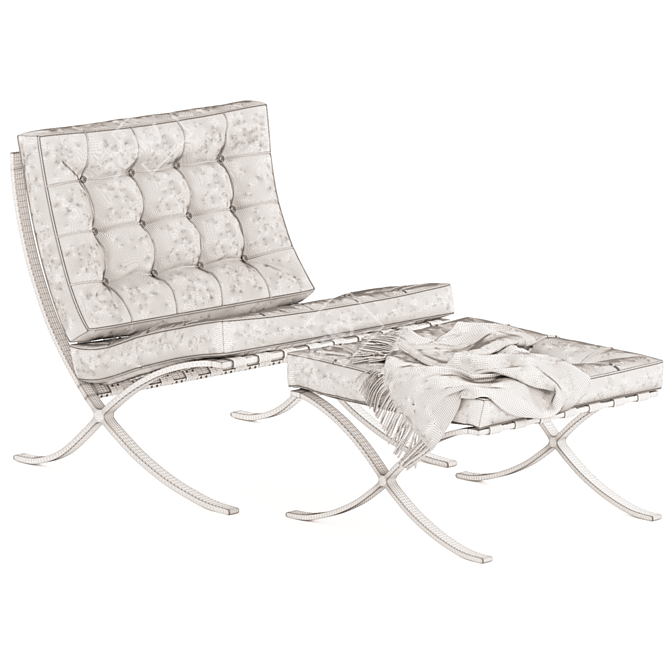 Title: Elegant Barcelona Chair: Perfect Comfort 3D model image 7