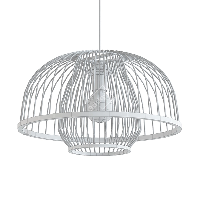 Calico Bamboo Pendant Hanging Light 3D model image 2