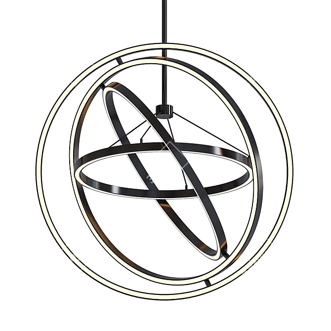 CASSINI Chandelier: Modern, Sleek Design 3D model image 1