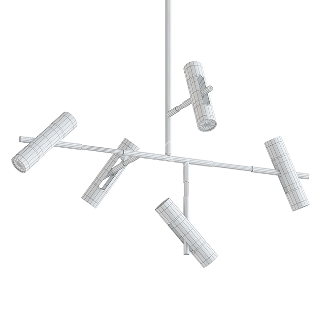 Ayden 10 - Modern LED Sputnik Chandelier 3D model image 2