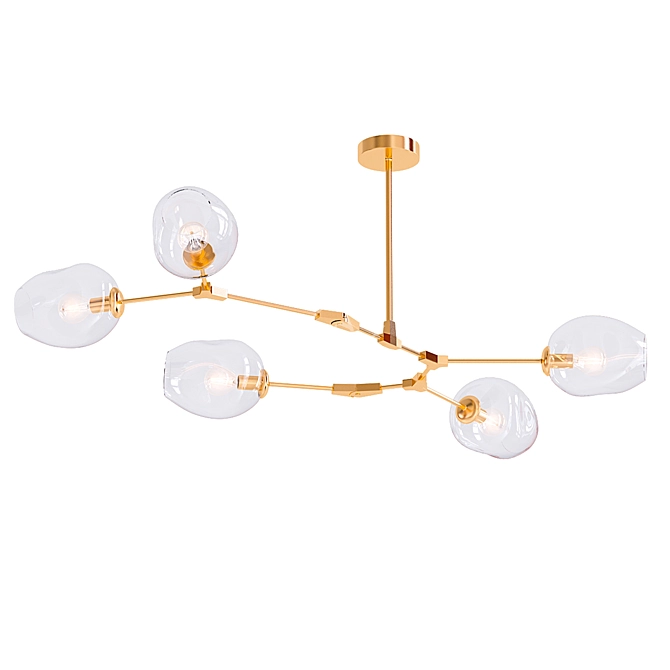 Modern Linear Chandelier | Jakob 5 3D model image 1