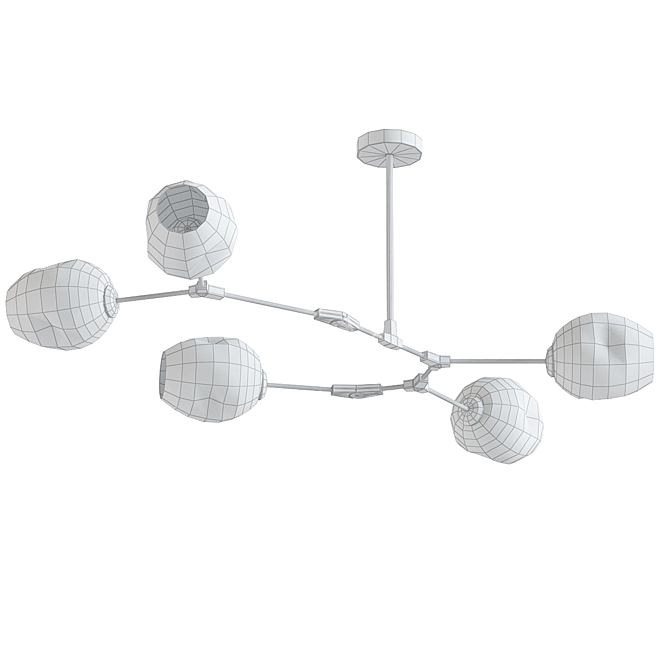 Modern Linear Chandelier | Jakob 5 3D model image 2