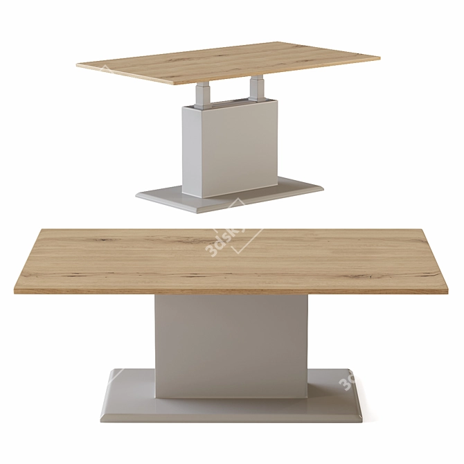 GWINNER CTV125F Coffee Table: Stylish and Adjustable 3D model image 1