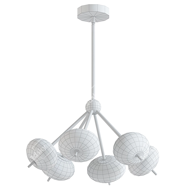 Kaci 6-Light LED Cluster Pendant 3D model image 2