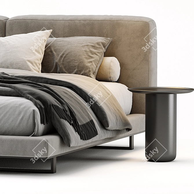 Modern Alivar Echo Bed 3D model image 2