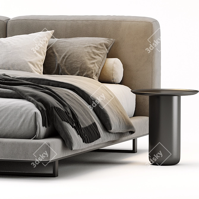 Modern Alivar Echo Bed 3D model image 6