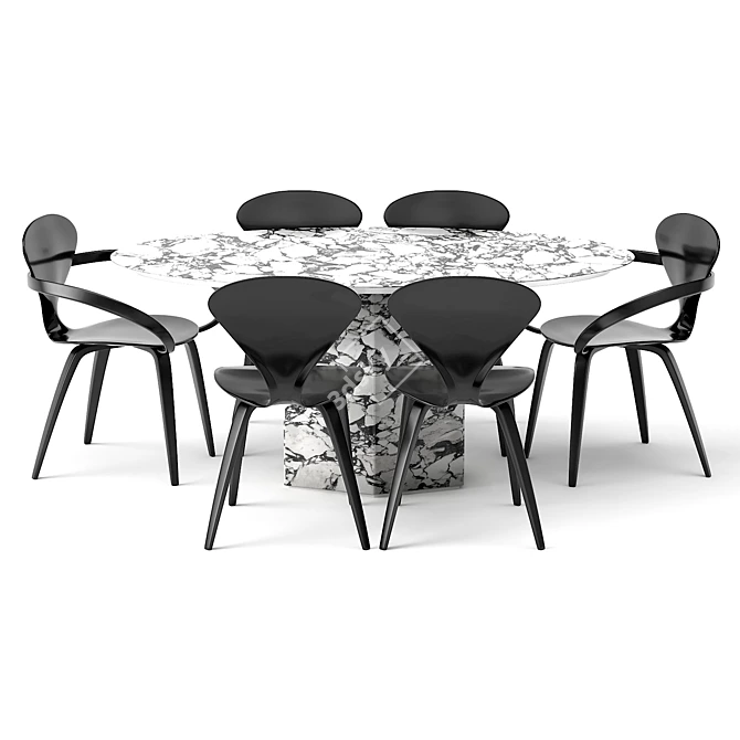 Apriori ST4 180x100 Group with Oval Table 3D model image 1