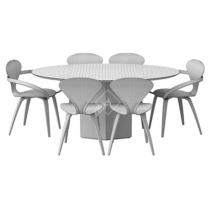 Apriori ST4 180x100 Group with Oval Table 3D model image 5