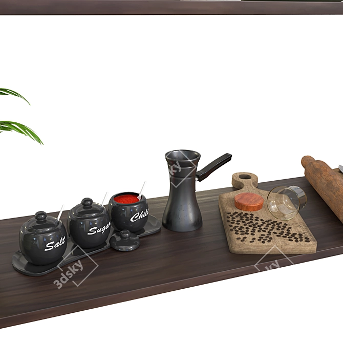 Modern Kitchenware Set 2015 3D model image 2