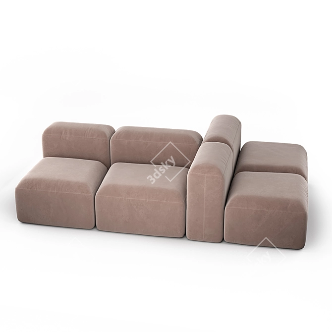 Pishka Sofa: Chic Form Mebel Design 3D model image 2