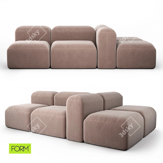 Pishka Sofa: Chic Form Mebel Design 3D model image 5