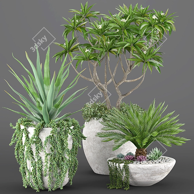 Tropical Oasis: High-quality Plants 3D model image 7